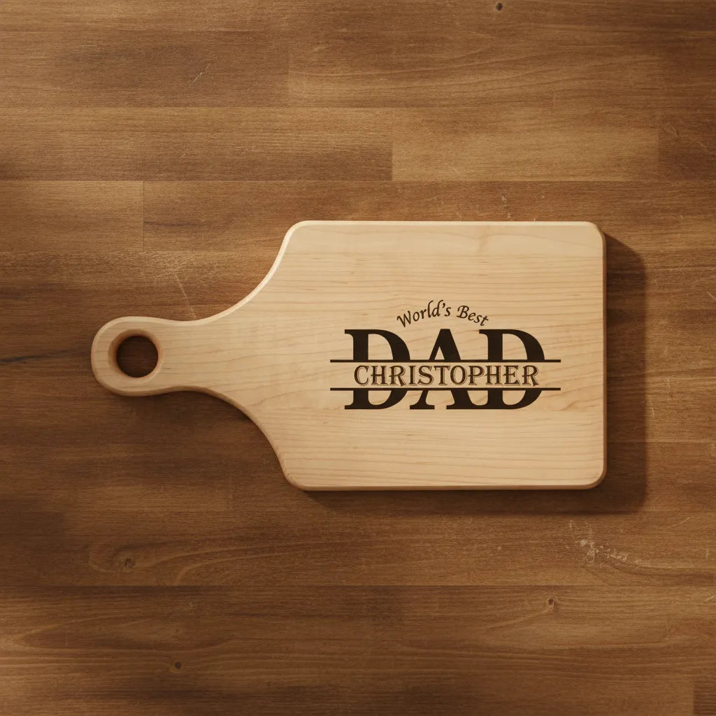 World's Best Dad Personalized Cutting Board