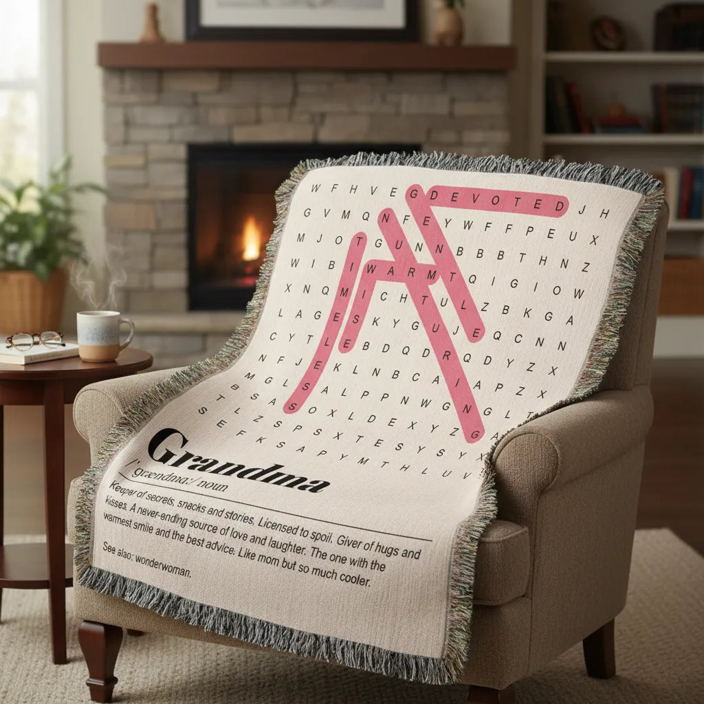 Heirloom Photo Woven Blanket (Grandma)