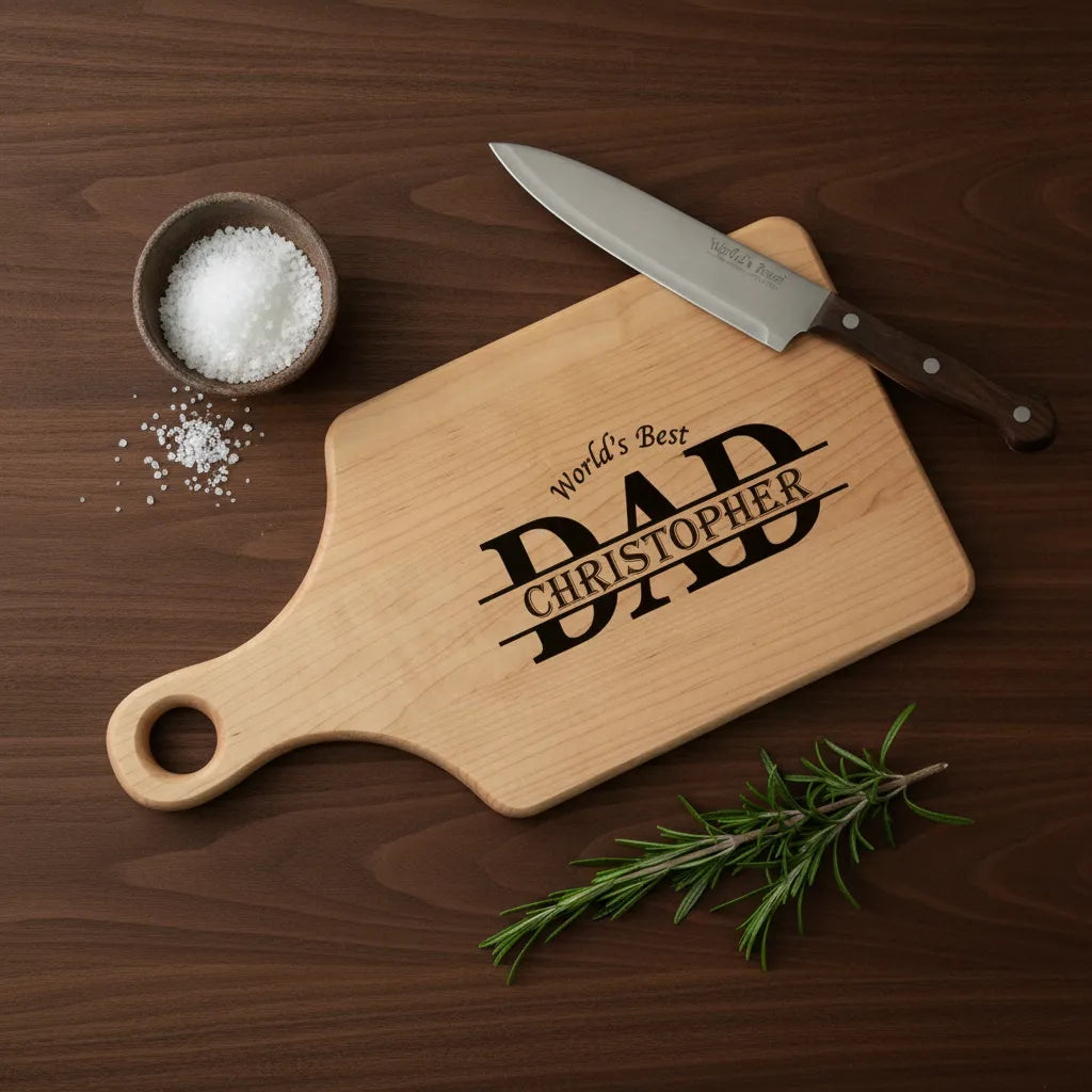 World's Best Dad Personalized Cutting Board
