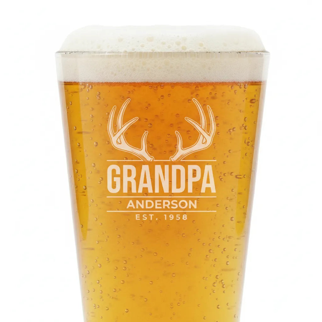 Antlers Grandpa Pint Glass