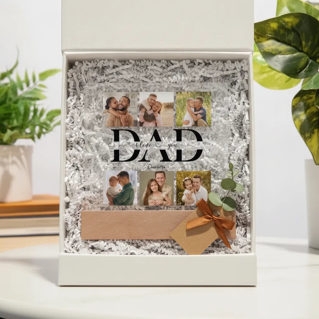 Dad we love you - Acrylic Square Plaque