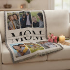 Heirloom Photo Collage Woven Blanket (Portrait) for MOM