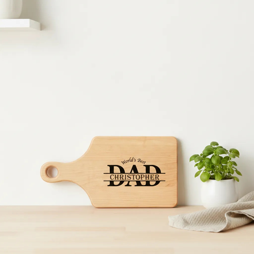 World's Best Dad Personalized Cutting Board