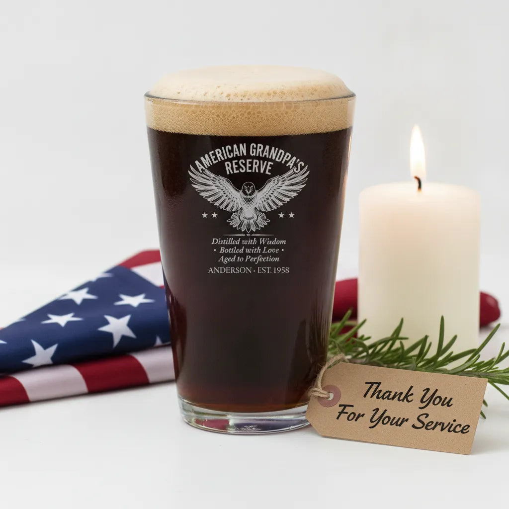 American Grandpa's Reserve Personalized Pint Glass
