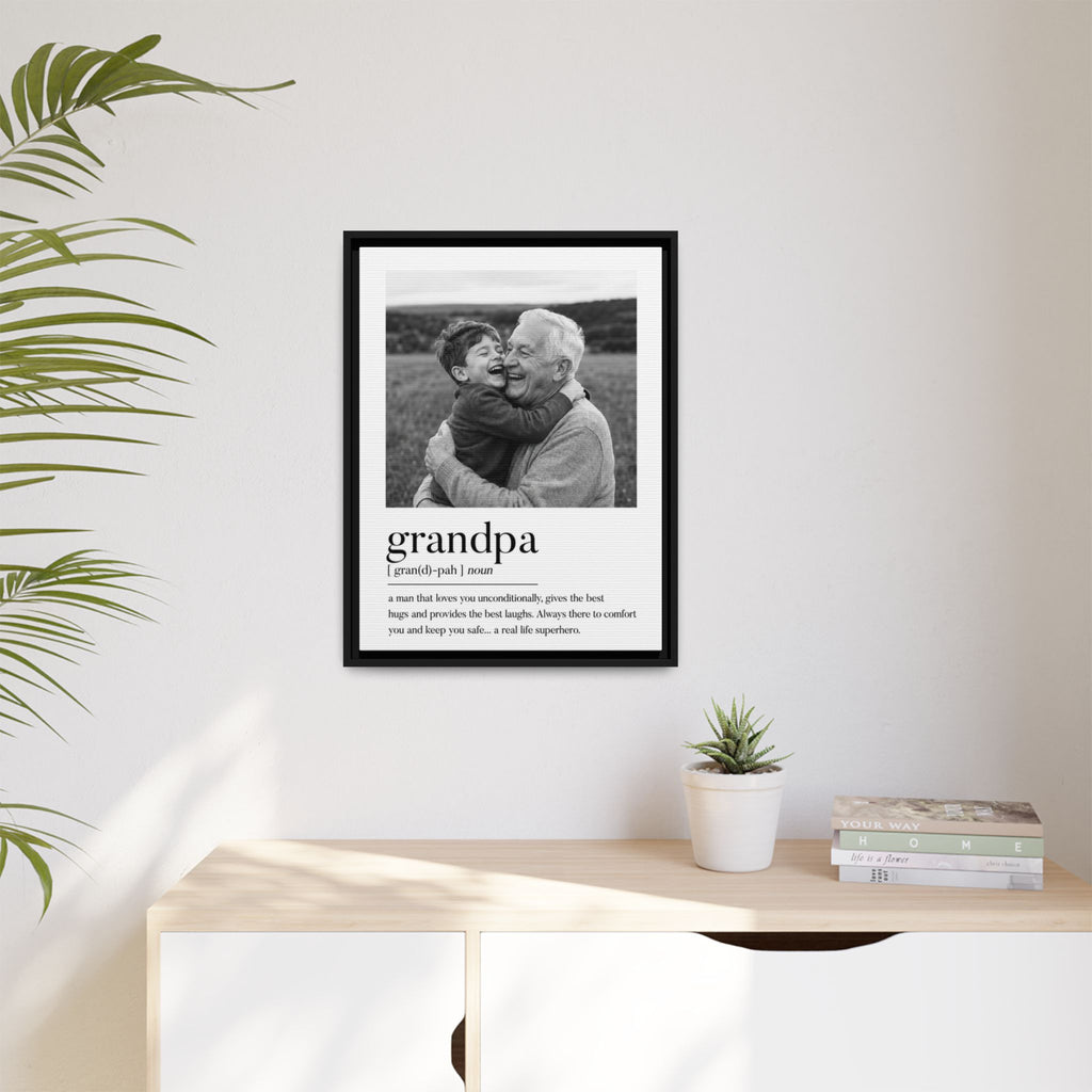 Personalized Definition Framed Canvas