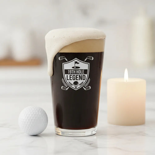 19th Hole Legend Personalized Golf Pint Glass