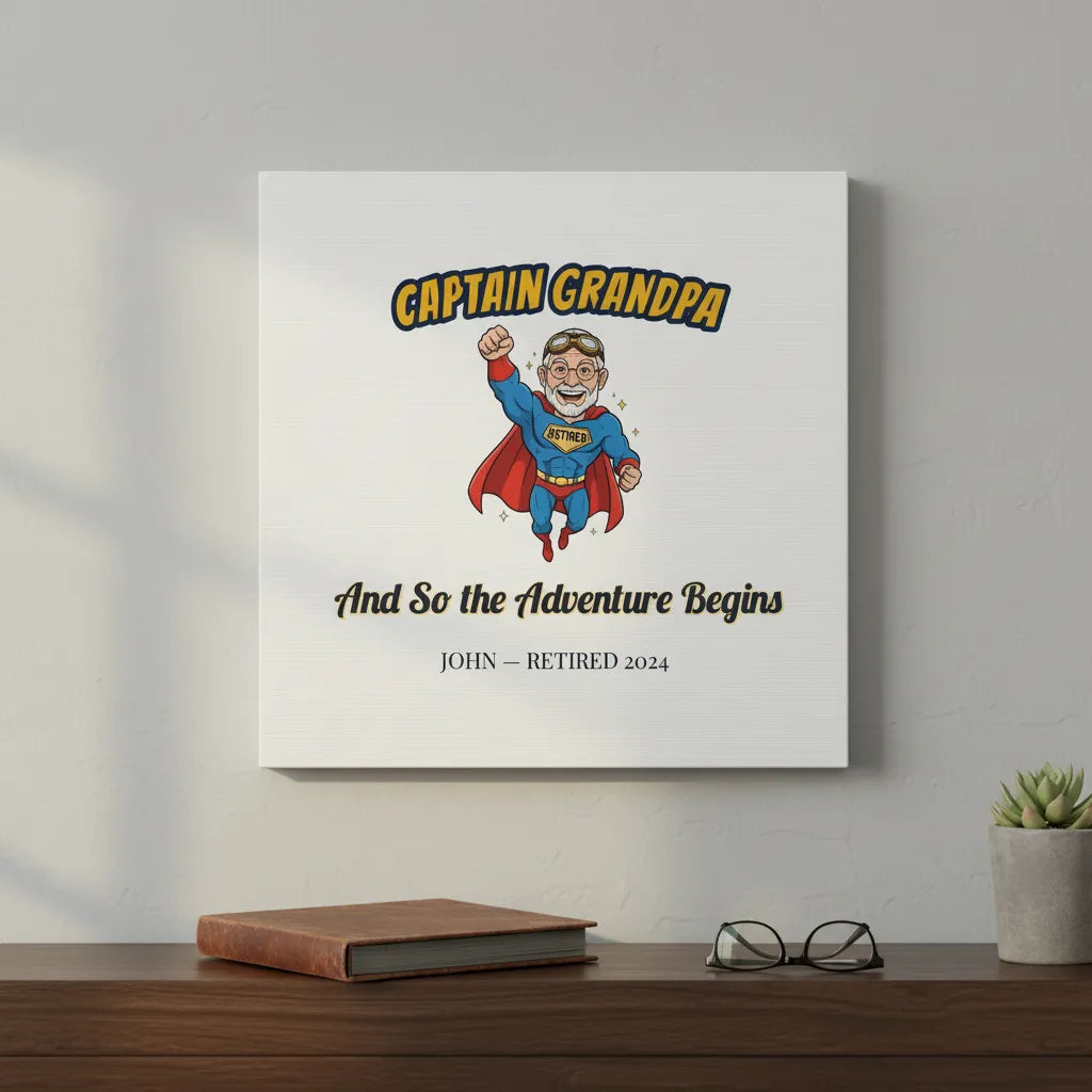 Classic Canvas Superhero grandpa