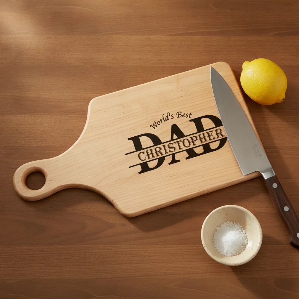 World's Best Dad Personalized Cutting Board