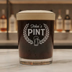 Personalized Pint Crest Whiskey Glass