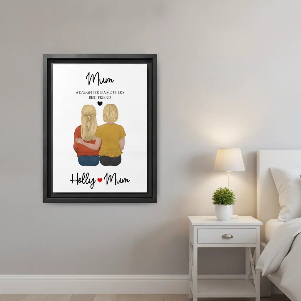 Personalized Mom & Daughter Framed Portrait