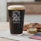 Veteran Motorcycle Personalized Pint Glass