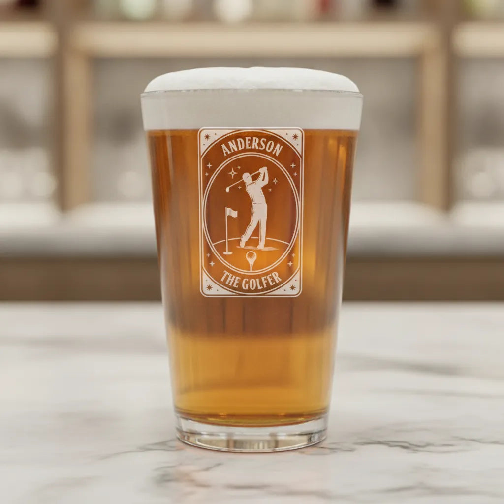 The Golfer Personalized Pint Glass