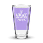 Personalized Courage Never Retires Pint Glass