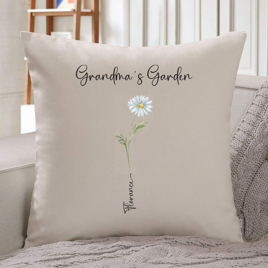 Grandma's Garden Birth Flower Pillow