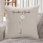 Grandma's Garden Birth Flower Pillow