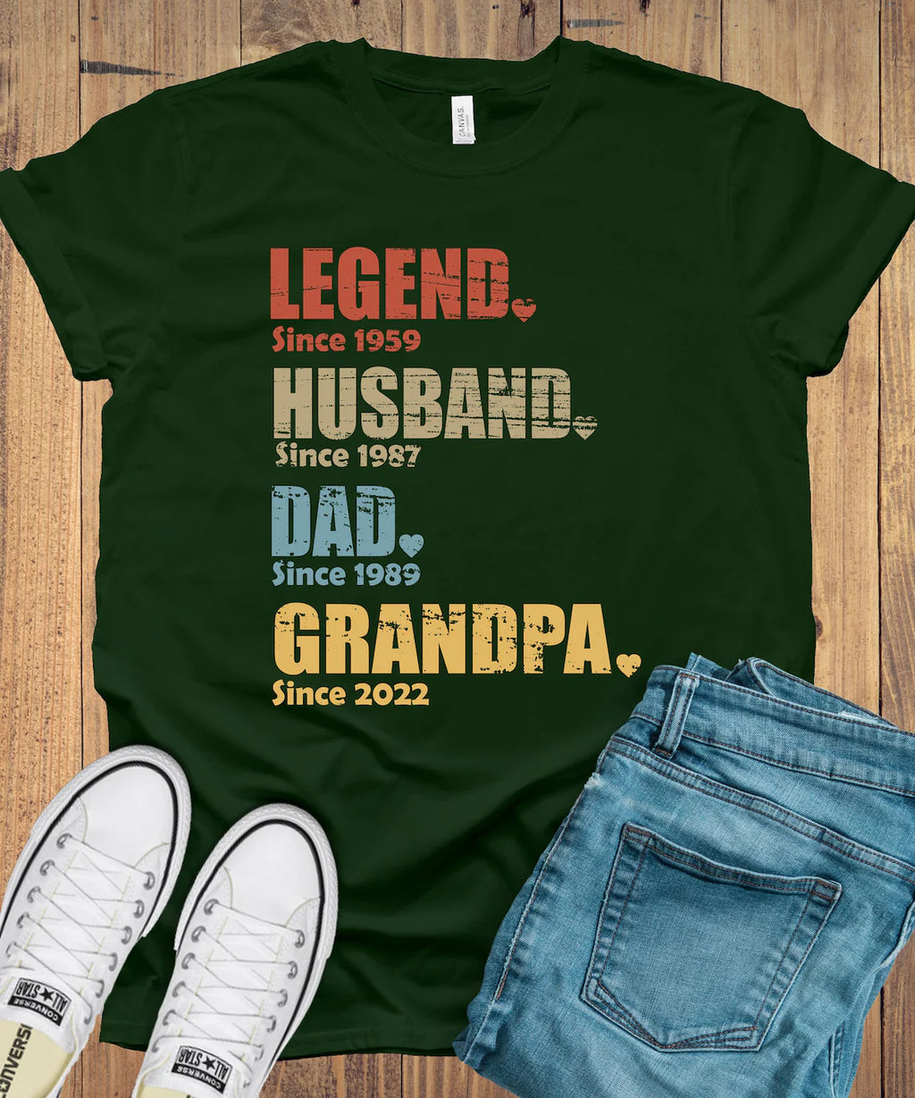 Personalized Legend Husband Dad Grandpa Shirt