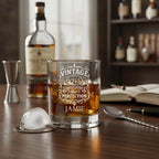 Vintage Birth Year Whiskey Glass