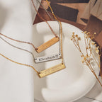 Personalized Name Bar Necklace